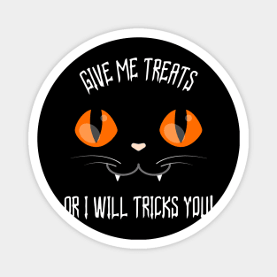 Halloween Funny Cat Meme Trick or Treat Magnet